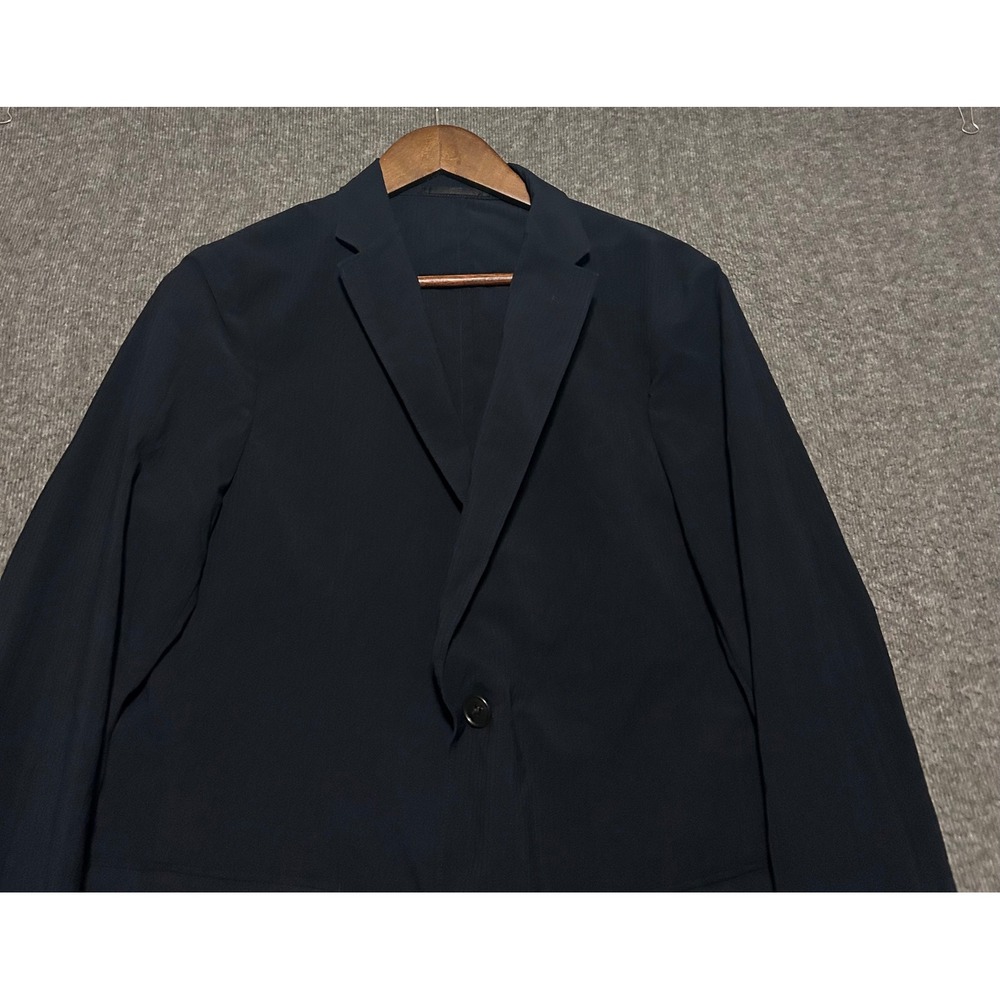 Uniqlo unlined blazer blue mens performance lightweight medium